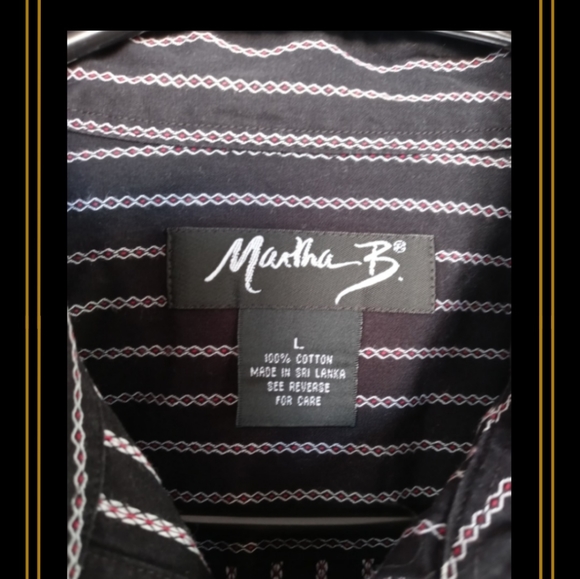 Martha B Women Long Sleeve Shirt w Down Buttons size L 🌙 - Picture 3 of 5